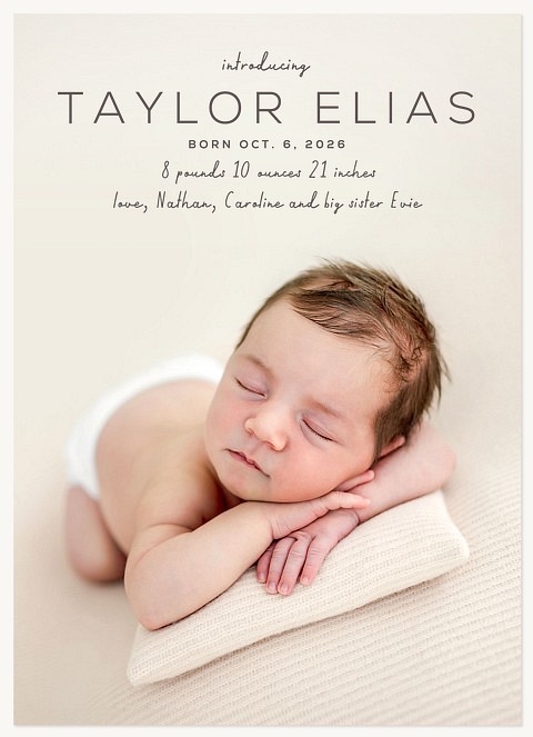 New Introduction Baby Announcements