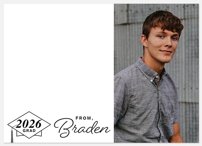 Graduation Cap Thanks Thank You Cards 