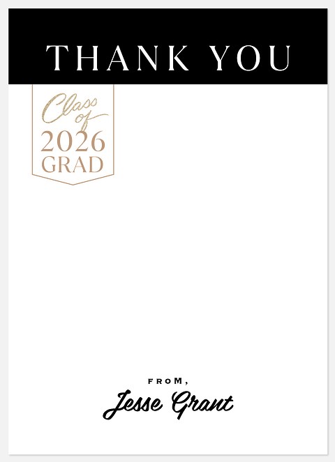 Bold Banner Thank You Cards 