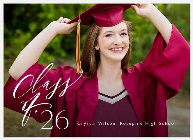 Class in Script Graduation Cards