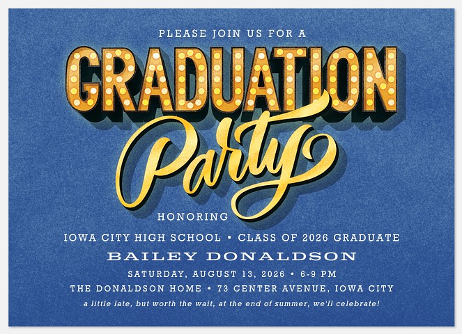 Bright Marquee Graduation Cards