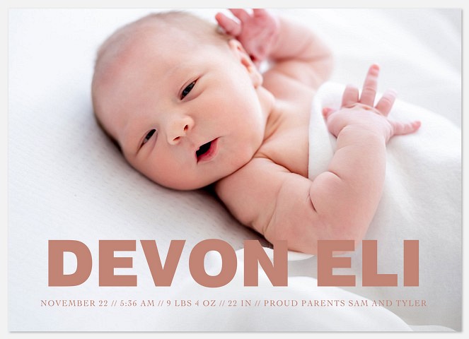 Bold Beginning Baby Birth Announcements