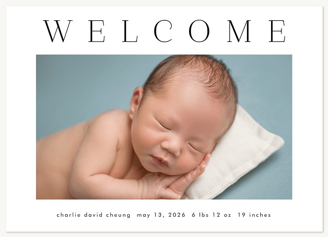 Warm Welcome Baby Announcements
