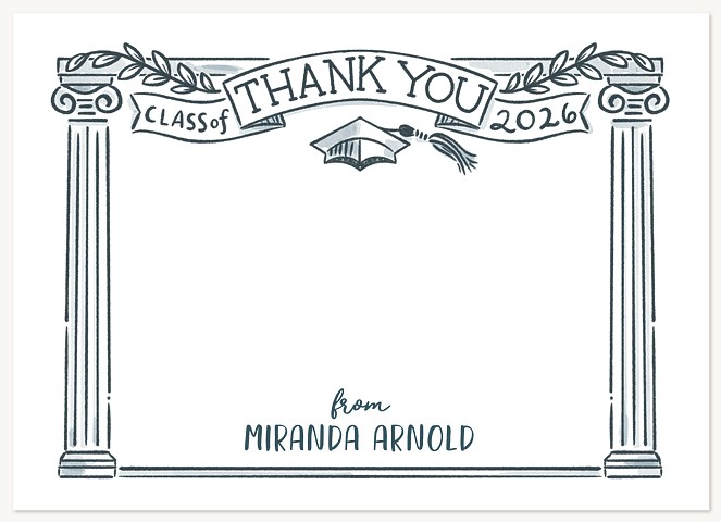 Academic Pillars Thank You Cards 