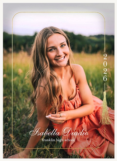 Gilded Tassel Frame Graduation Cards