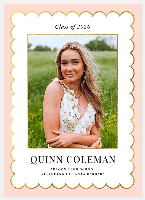 Scallop Frame Graduation Cards