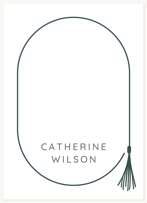 Oval Tassel Thank You Cards 