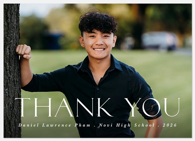 Chiseled Greeting Thank You Cards 