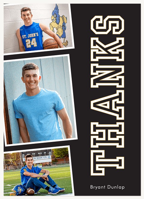 Vertical Thanks Thank You Cards 