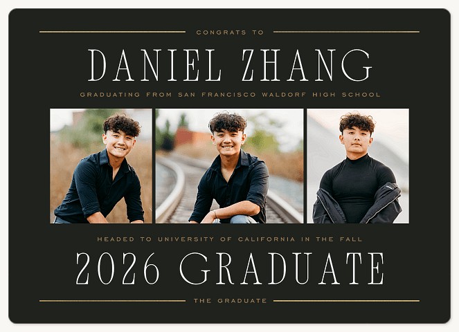 Classic Trio Graduation Cards