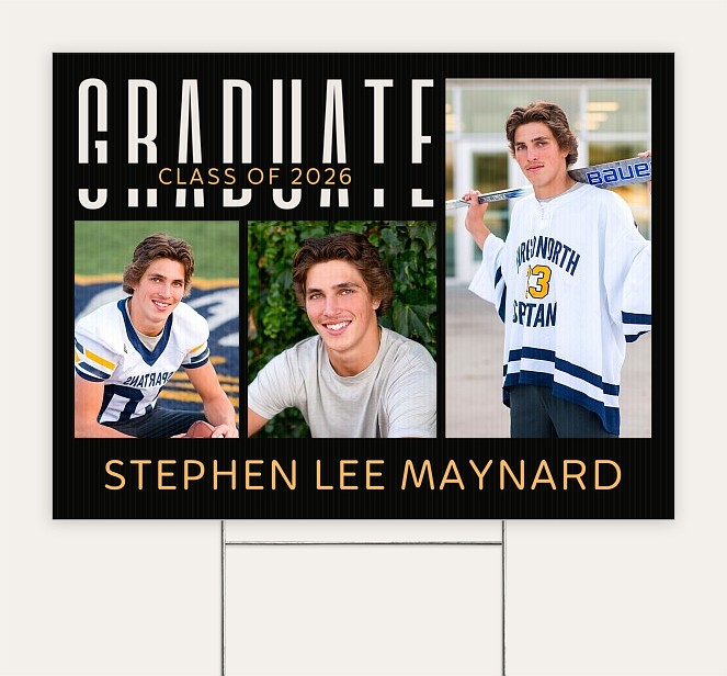 Split Trio Custom Yard Signs