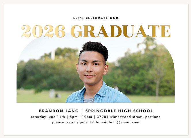 Minimalist Archway Graduation Cards