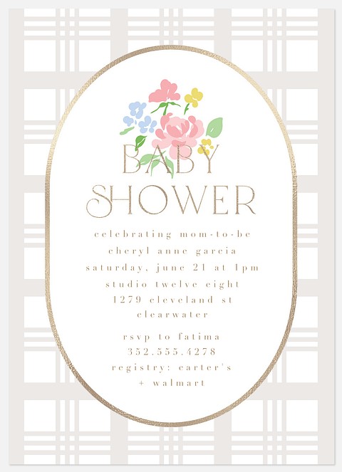 Delicate Blooms Baby Shower Invitations
