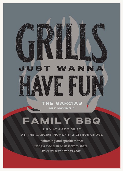 BBQ Bash Summer Party Invitations