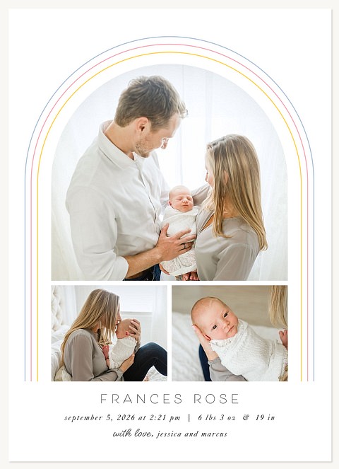Rainbow Arch Baby Announcements