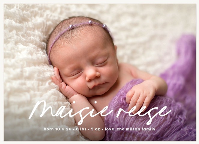 Signature Name Baby Announcements