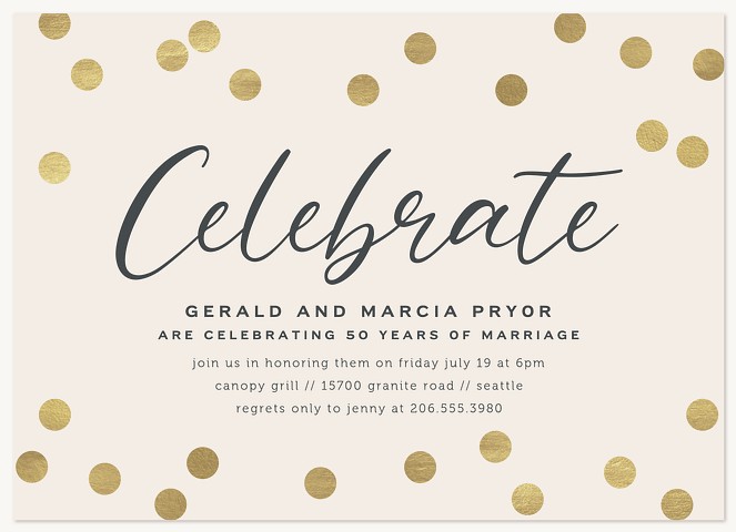 Bold Confetti Wedding Anniversary Invitations
