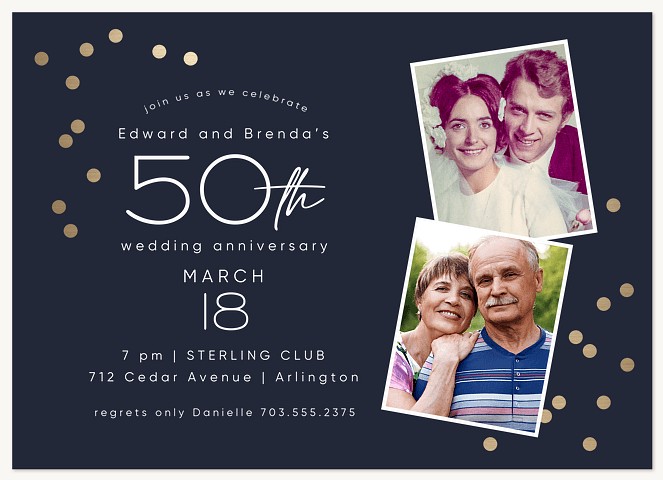 Milestones & Memories Wedding Anniversary Invitations