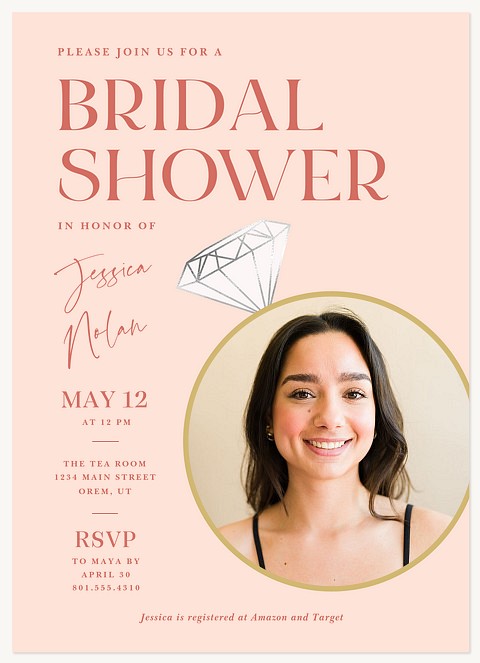 Blissful Bride Bridal Shower Invitations