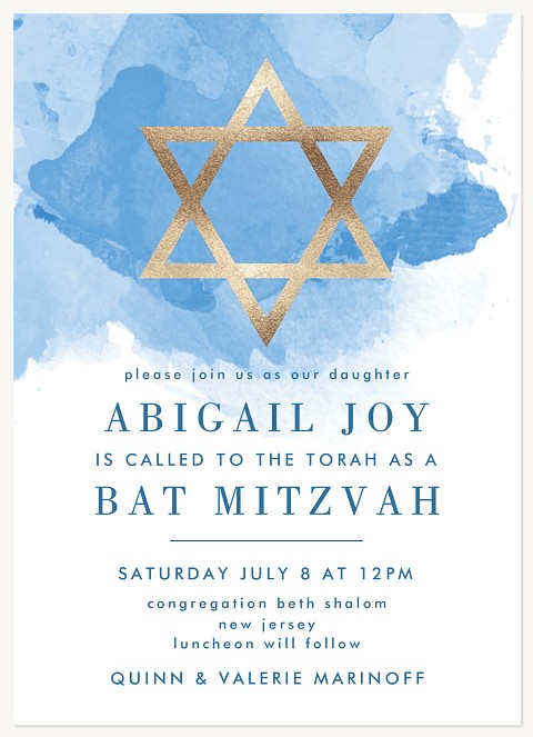Glistening Points Bat Mitzvah Invitations