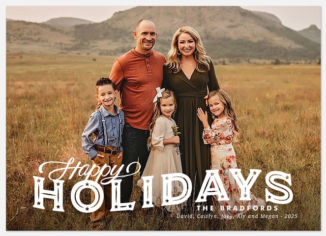 Vintage Stars Holiday Photo Cards