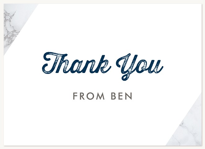 Corner Marble Thank You Cards 