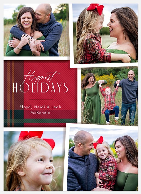 Overlapping Collage Holiday Photo Cards