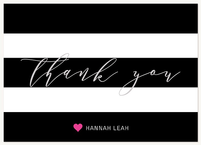 Glamorous Script Thank You Cards 