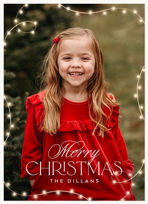 Glowing Strand Personalized Holiday Cards