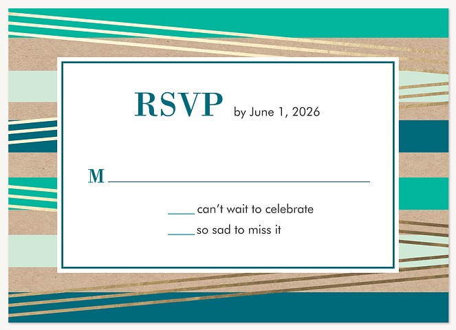 Seaside Bands Bat Mitzvah RSVP Cards