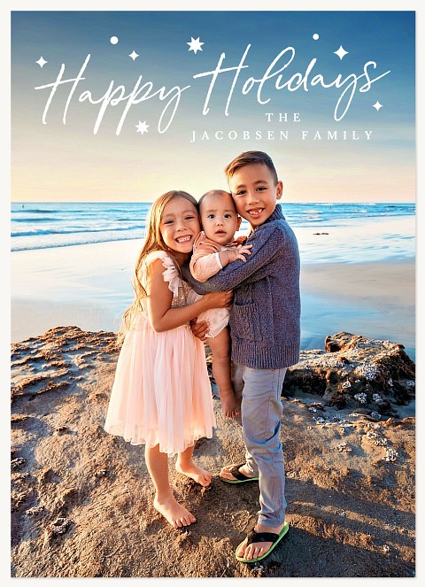 Starstruck Sentiment Personalized Holiday Cards