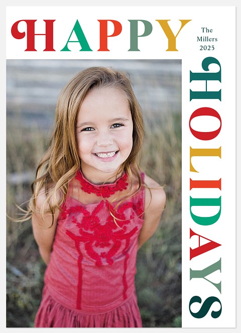 Across and Down Holiday Photo Cards