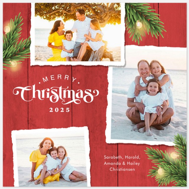 Festive Pines Holiday Photo Cards