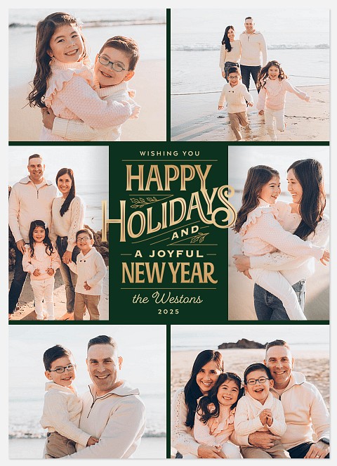 Vintage Collage Holiday Photo Cards