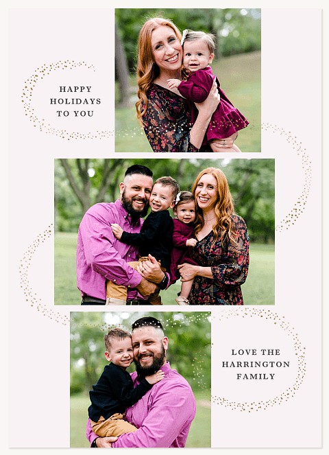 Subtle Sparkle Personalized Holiday Cards