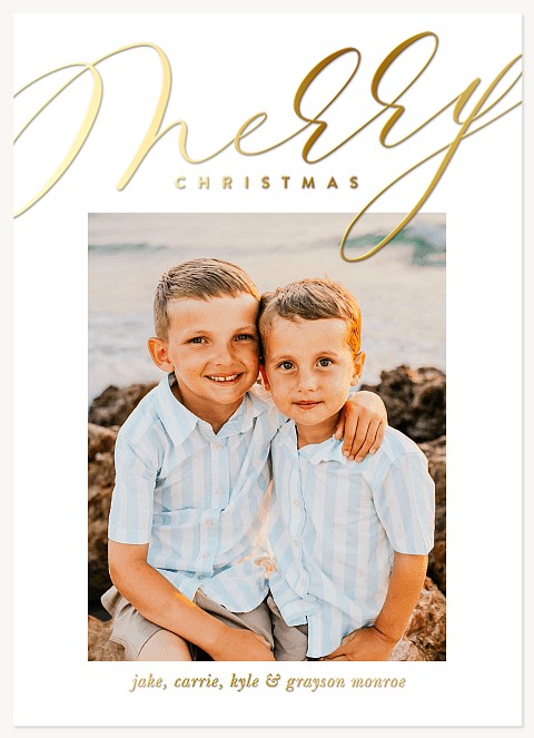 Bright Luxe Personalized Holiday Cards