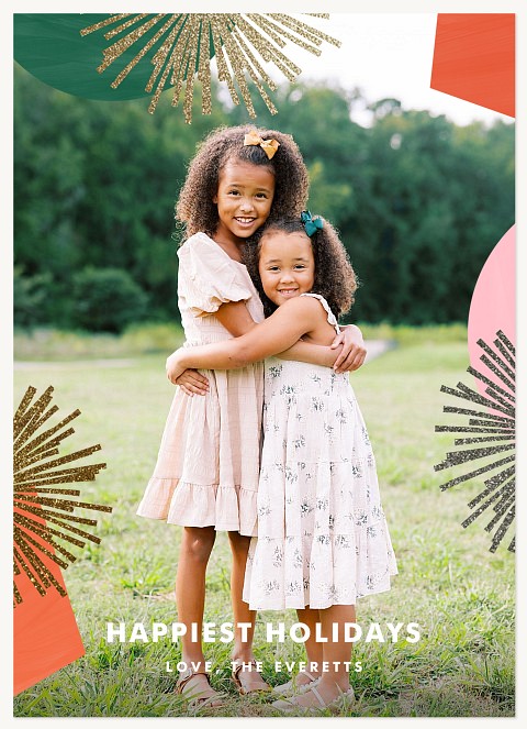 Sparkles & Shapes Personalized Holiday Cards