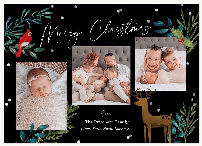 Winter Wildlife Personalized Holiday Cards