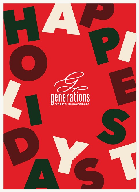 Big Letters Business Holiday Cards