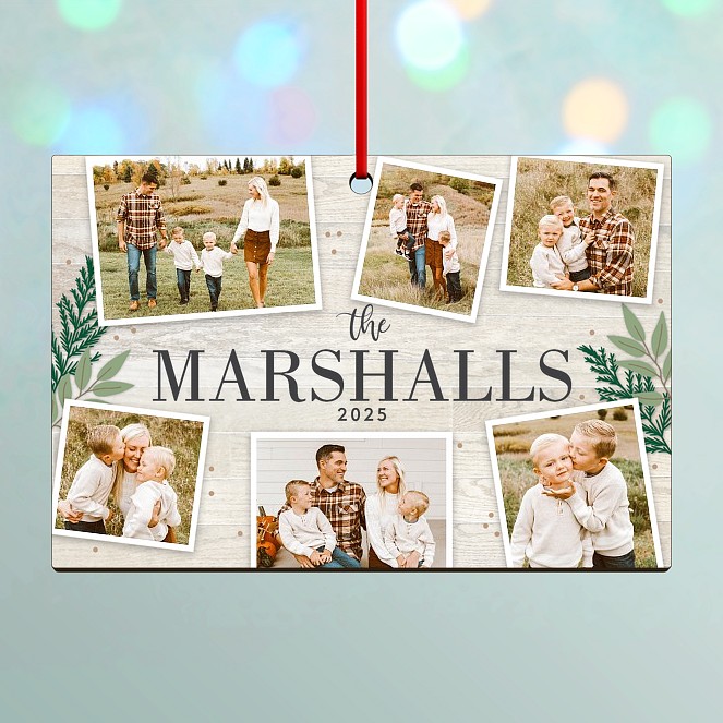 Country Collage Custom Ornaments