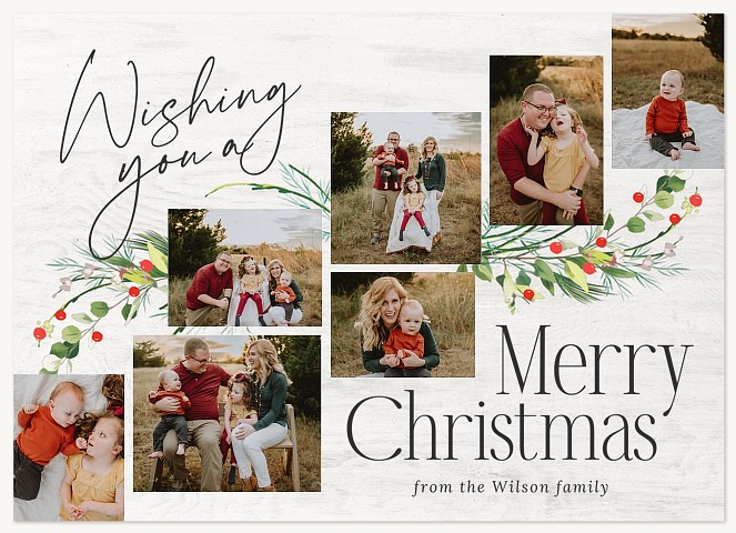 Winter Garland Personalized Holiday Cards