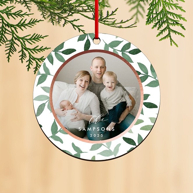 Watercolor Branches Custom Ornaments