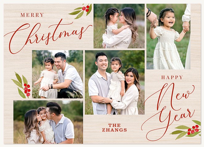 Nature's Touch Personalized Holiday Cards