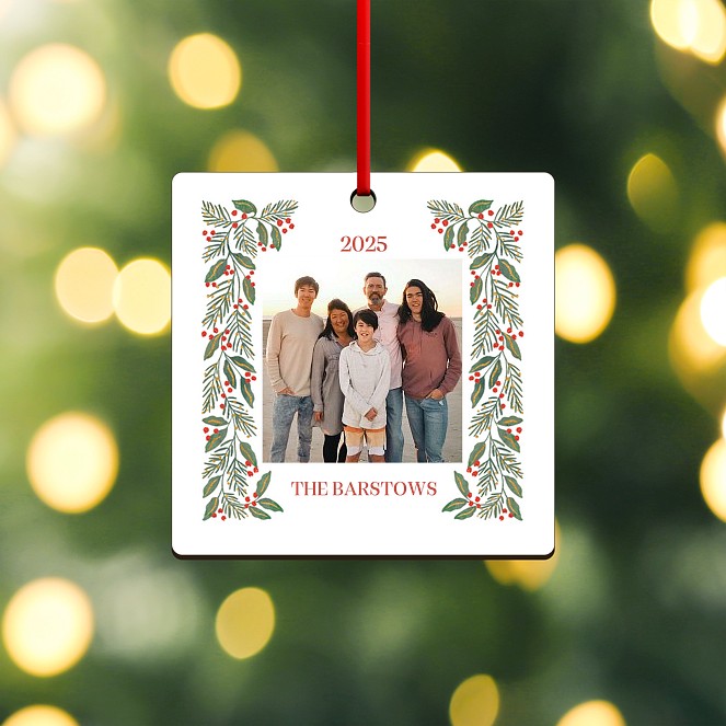 Lush Greenery Custom Ornaments