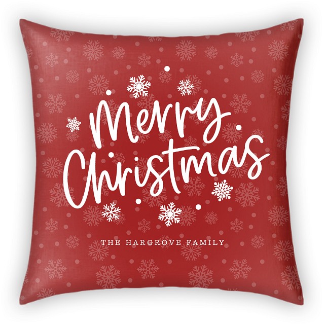 Snowy Christmas Custom Pillows