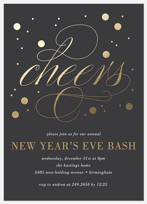 Cheerful Bubbles  Holiday Party Invitations