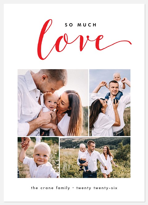 Much Love Collage Valentine Photo Cards