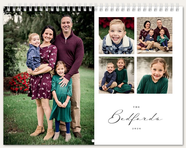 Elegant Signature Calendar Personalized Photo Calendars