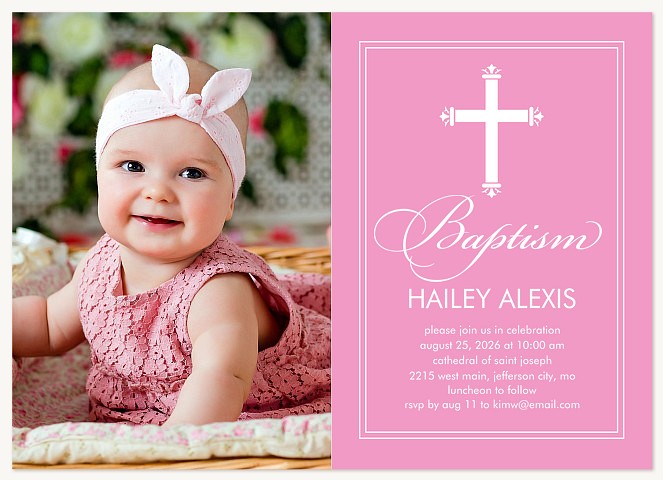 Framed Tradition Baptisms & Christening Invitations