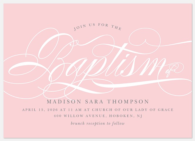 Sweetly Scripted Baptism Christening Invitations